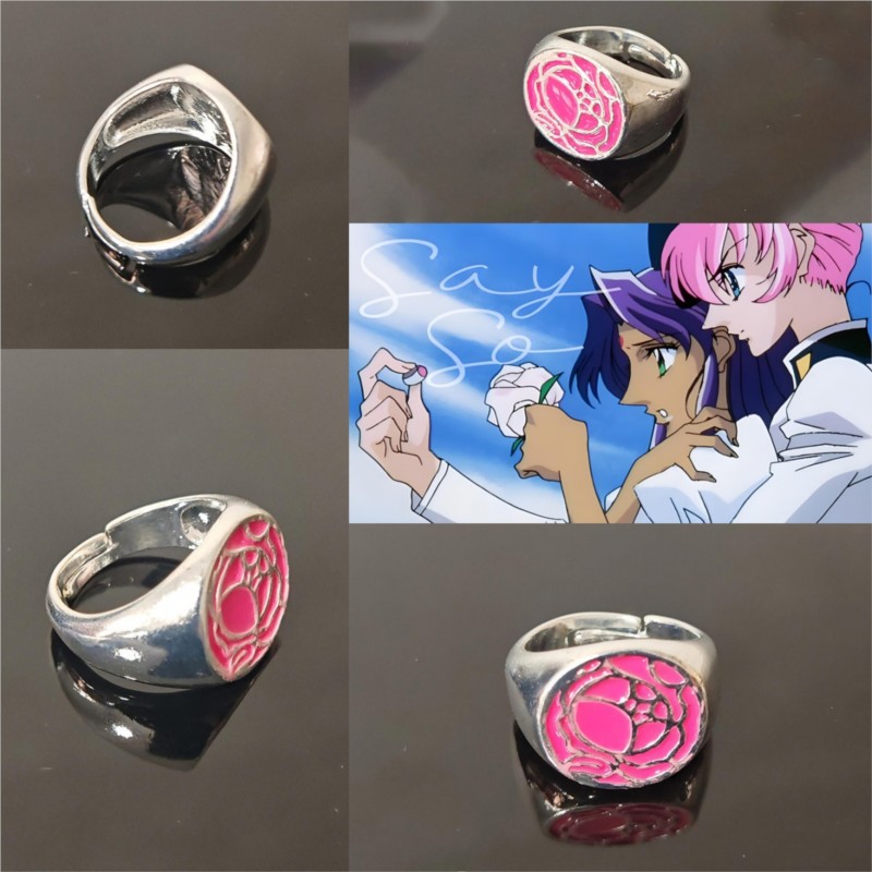 Pembe Gül Yüzük Tenjou Utena D - Cosplay Prop Diy incelemesi ve fiyatı